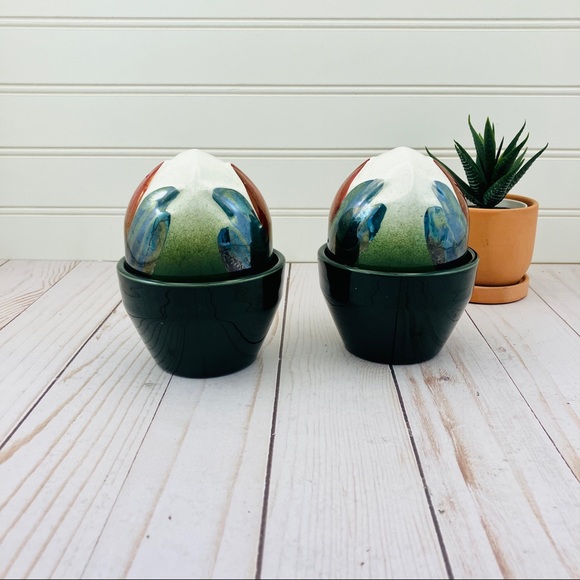 Helja Liukko-Sundstrom Arabia Ikikukka Red Tulip Trinket Box Jar Vintage Finland - Picture 2 of 11